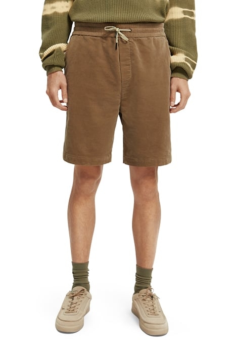 RELAXED-FIT SOFT CORDUROY SHORTS KHAKI 1