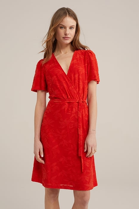 DRESS MIDI FIRE RED 1