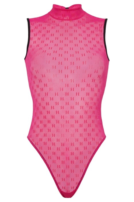KL MONOGRAM FLOCK BODY HOT PINK 3