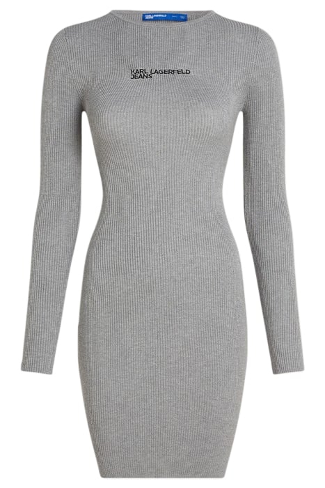 KLJ KNITTED BODY DRESS MID GREY 1