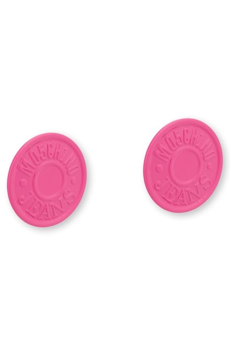 MOSCHINO JEANS BUTTON EARRINGS PINK 3