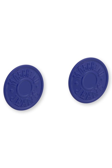 MOSCHINO JEANS BUTTON EARRINGS BLUE 3