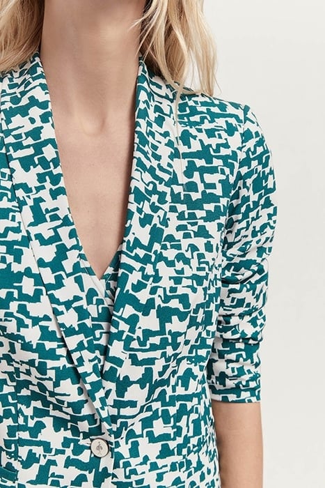 VINNY - ECRU SUIT JACKET WITH URBAN BARK PRINT 4