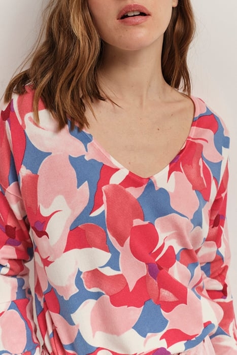 TOKAY - HIBISCUS KNITTED JUMPER WITH MAXI CAMELLIA PRINT 3