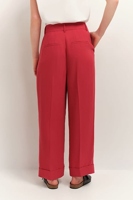PUZZLE - CHILIPEPPER CROPPED SUIT TROUSERS IN RECYCLED POLYE 2