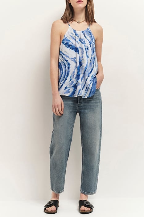 CASSIS - ESTATE BLUE TOP WITH AZURE WAVES PRINT 3
