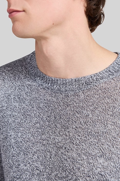 AZURE BLUE OPENWORK MOULINÉ KNIT SWEATER 4