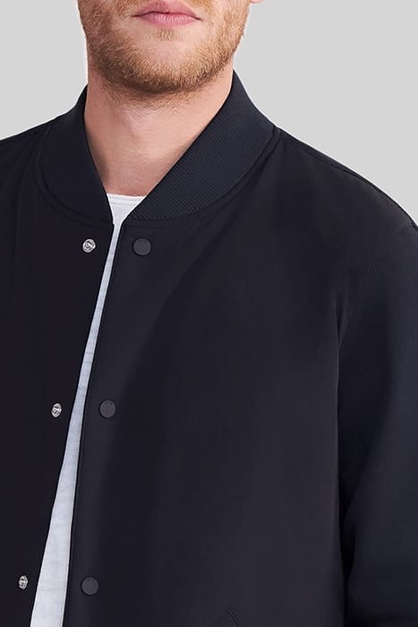 NAVY MIXED-FABRIC LIGHT PADDED JACKET 6