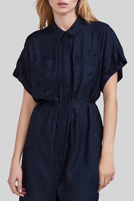 NAVY SKULL JACQUARD SHIRT DRESS 4