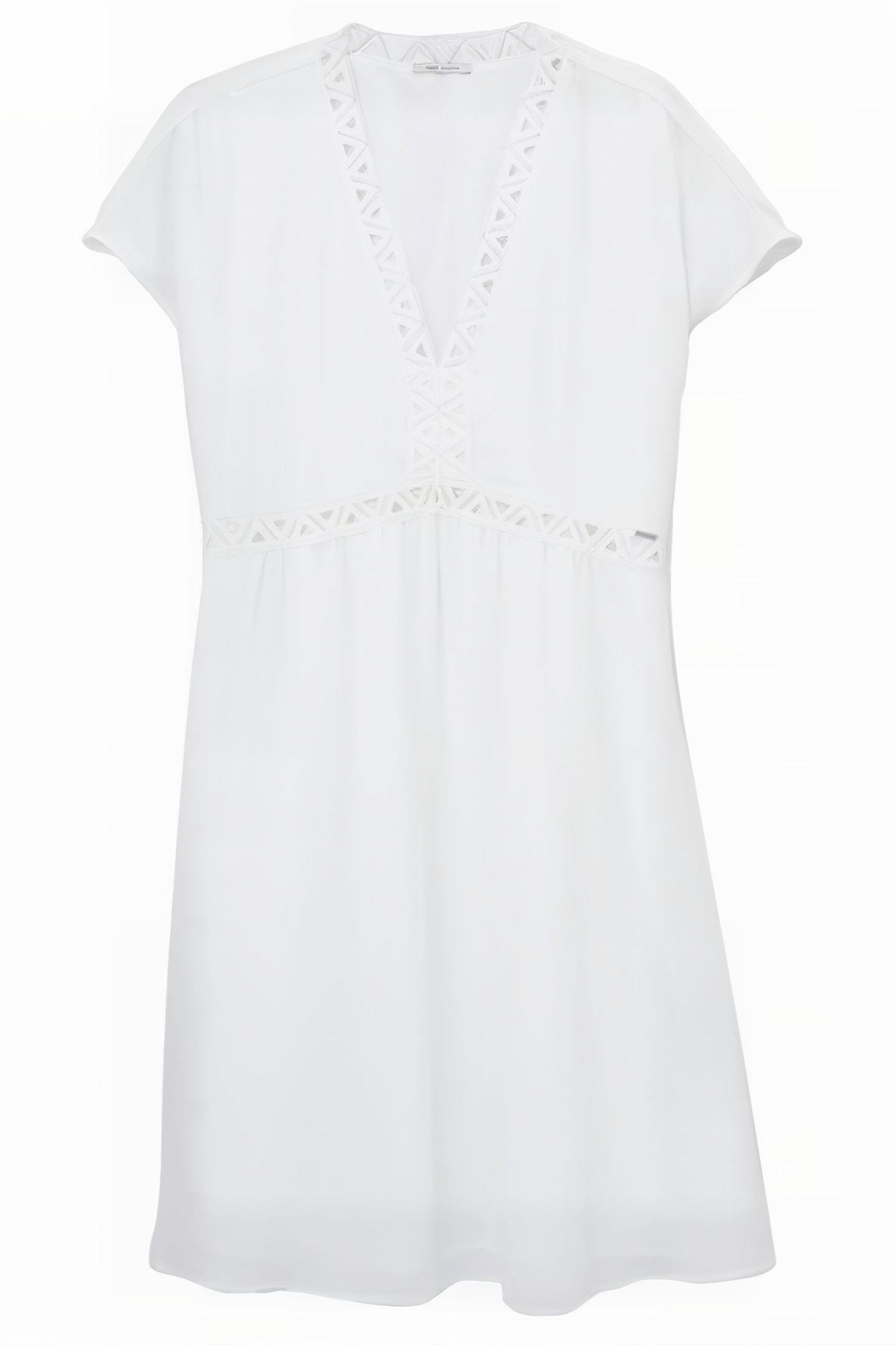 OFF-WHITE RECYCLED DRESS WITH LACE BRAID 4