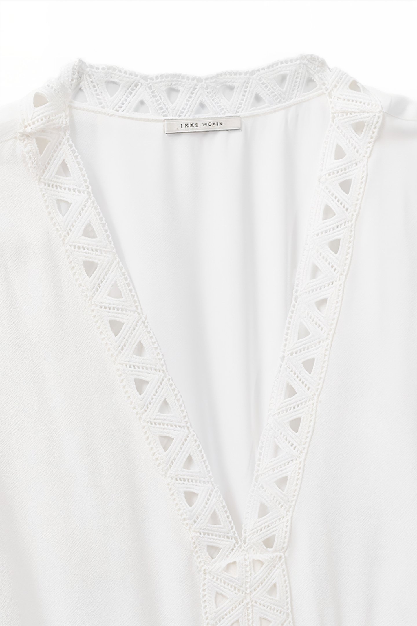 OFF-WHITE RECYCLED DRESS WITH LACE BRAID 6