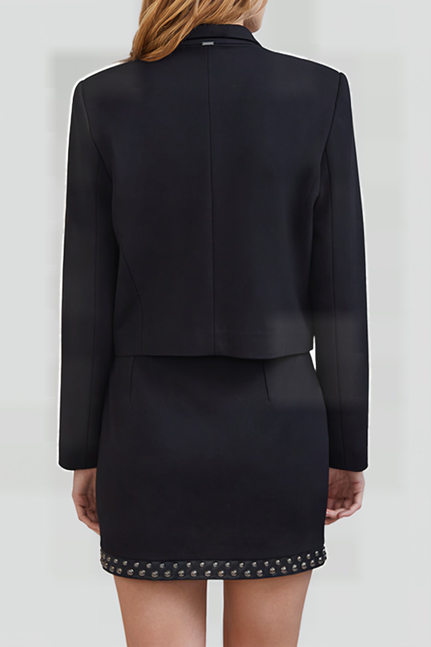 BLACK STUDDED SHORT SUIT JACKET 2