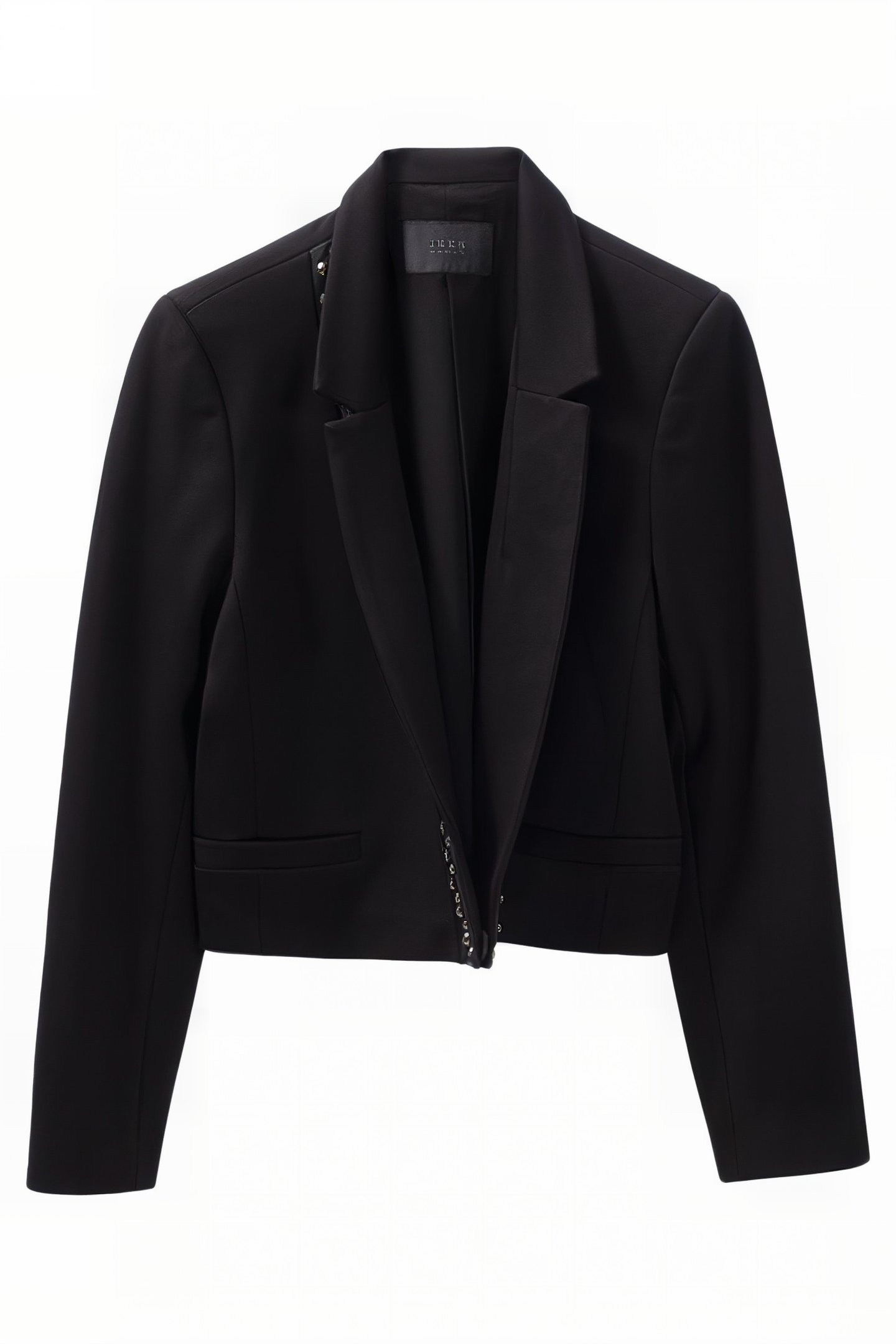 BLACK STUDDED SHORT SUIT JACKET 4