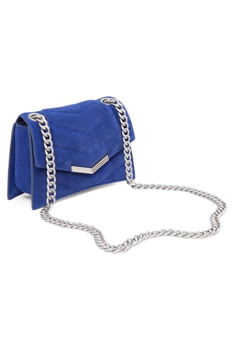 COBALT SUEDE QUILTED BAG 4