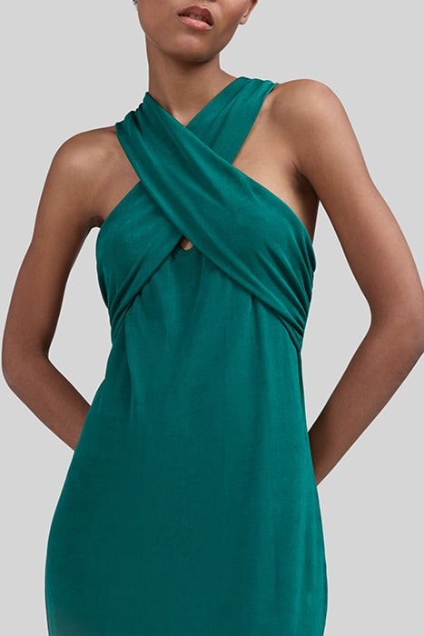 EMERALD CROSSOVER MIDI DRESS 4