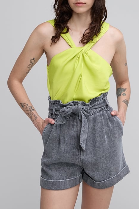YELLOW TIE-NECK TOP 1