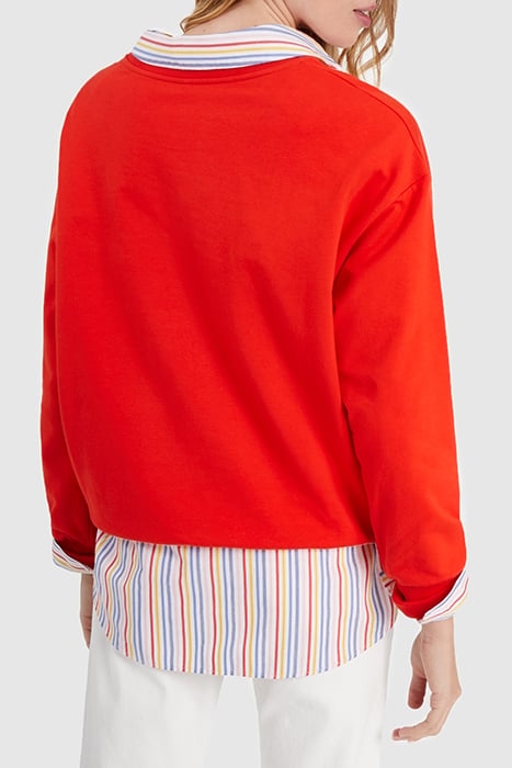 CRIMSON RED SWEATSHIRT WITH XL MONOGRAM 2