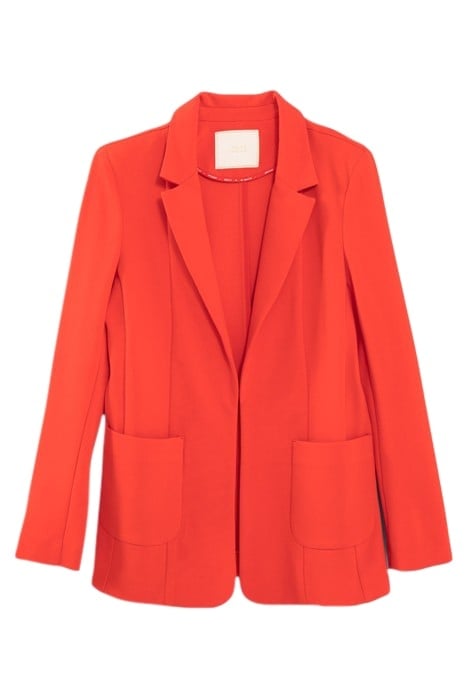 CRIMSON RED MILANO KNIT SUIT JACKET 3