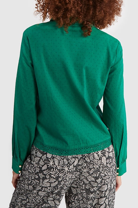 MEADOW GREEN JACQUARD SHIRT WITH EMBROIDERY 2