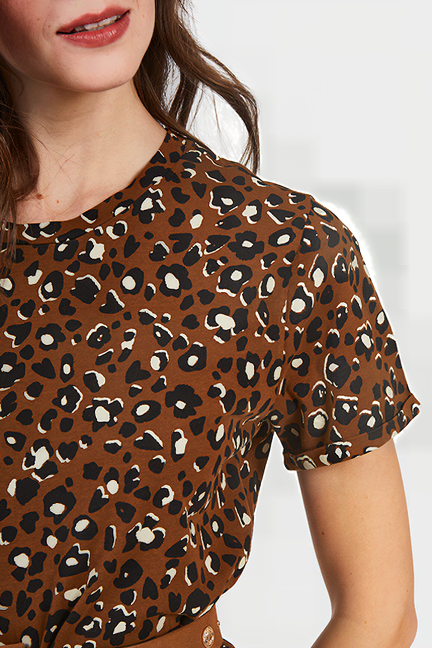 CAMEL LEOPARD PRINT DRESS 5