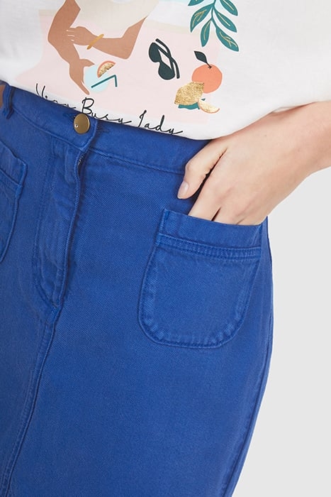 ELECTRIC BLUE DENIM MINI SKIRT 6