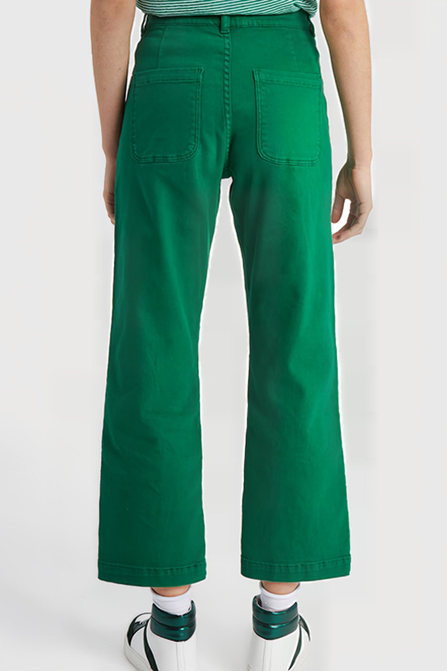 MEADOW GREEN FLARED JEANS 2