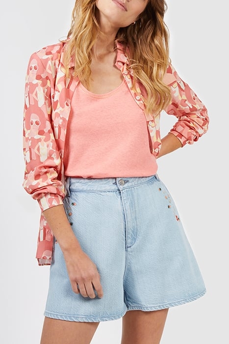 CRIMSON RED SHIRT WITH WOMEN PRINT 5