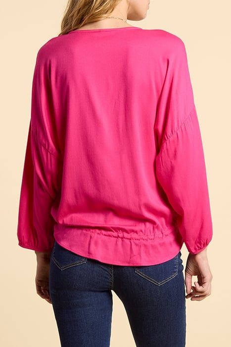 MAGENTA BLOUSE WITH PEPLUM DETAIL 2