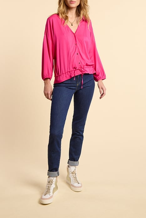 MAGENTA BLOUSE WITH PEPLUM DETAIL 1