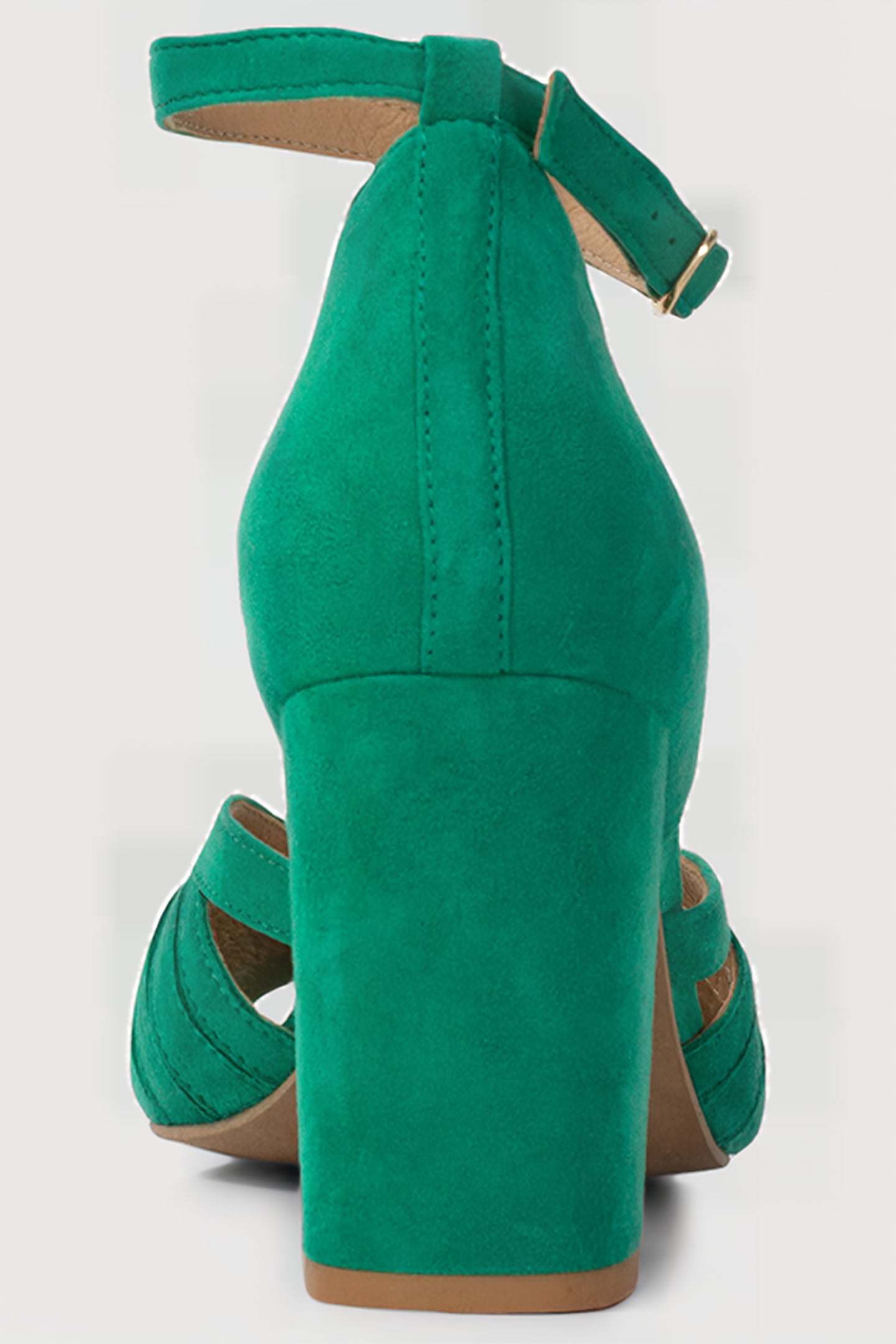 MEADOW GREEN SUEDE HEELED SANDALS 4