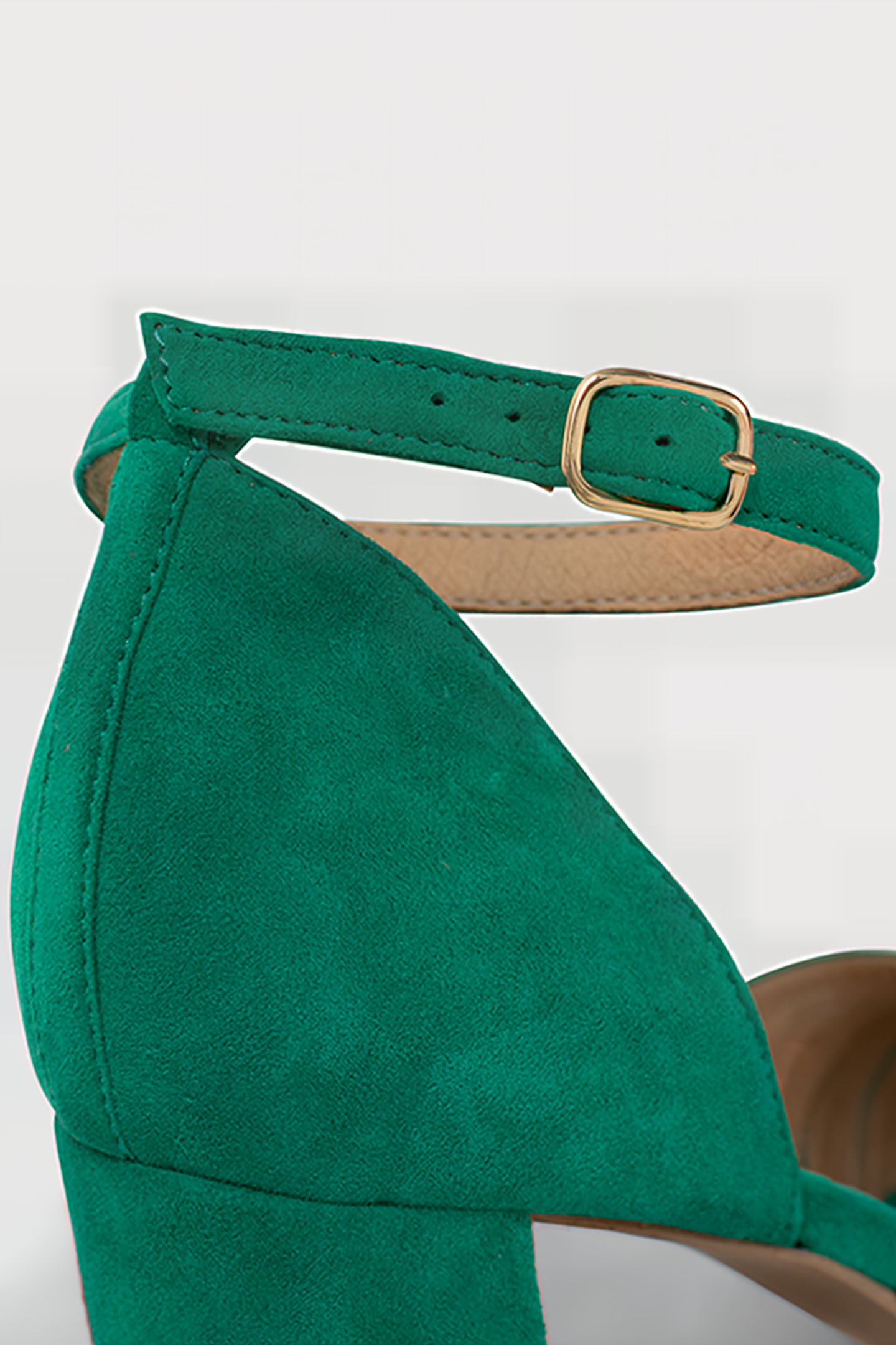MEADOW GREEN SUEDE HEELED SANDALS 5