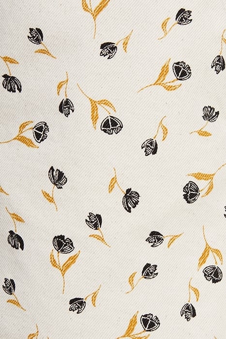 ECRU DENIM SHORTS WITH ROCK MINI-FLOWER PRINT 7