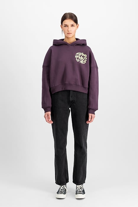 LOGO HOODIE PLUM 1