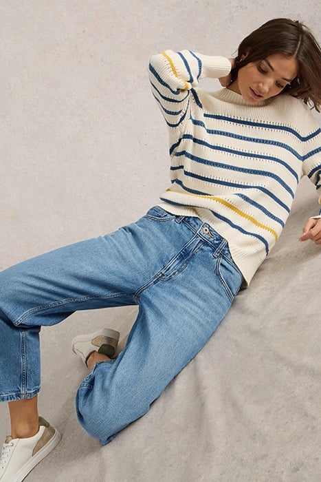 CHARLIE STRAIGHT CROP JEAN MID DENIM 4