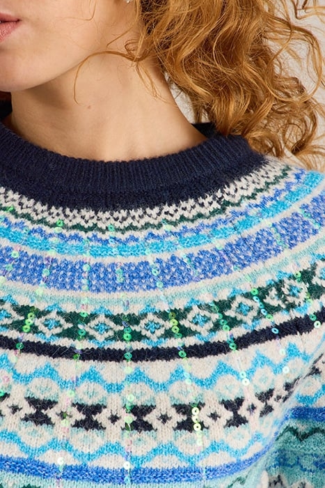 FROSTED FAIRISLE JUMPER NATURAL MULTI 5