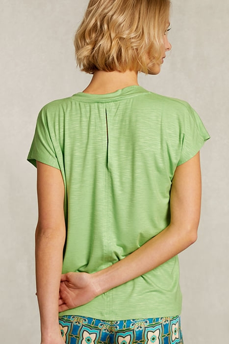 GREEN V-NECK SHORT SLEEVE TEE 2
