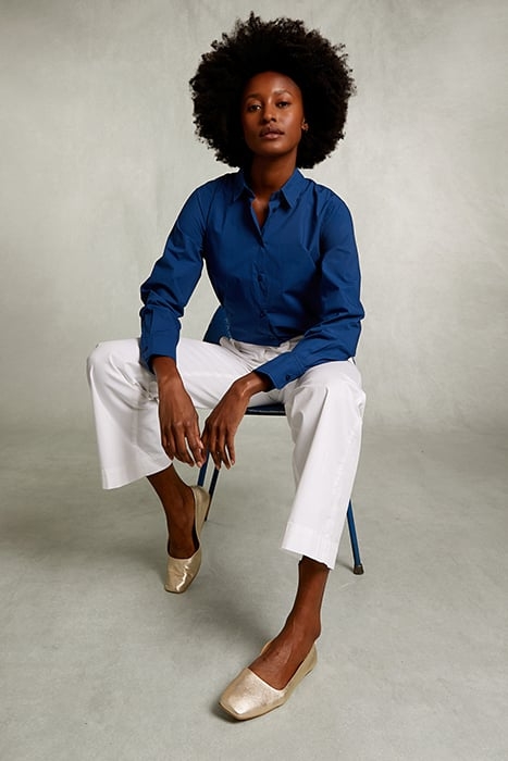 BLUE UNI CENTERED BLOUSE BLUE 3