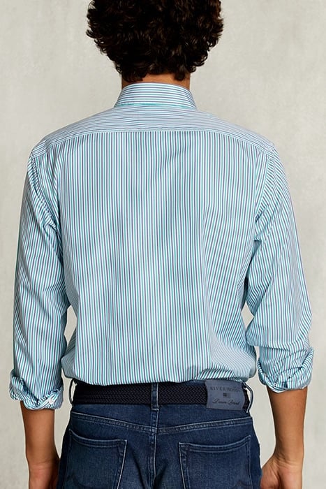CUSTOM FIT STRIPED SHIRT WITH POCKET MULTI MULTI 2