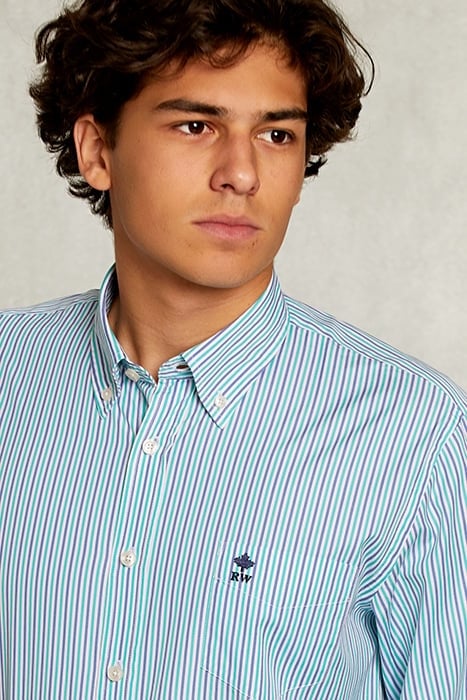 CUSTOM FIT STRIPED SHIRT WITH POCKET MULTI MULTI 4