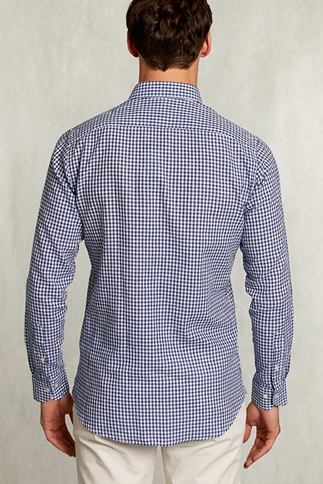CUSTOM FIT CHECKED SHIRT BLUE/WHITE BLUE 2