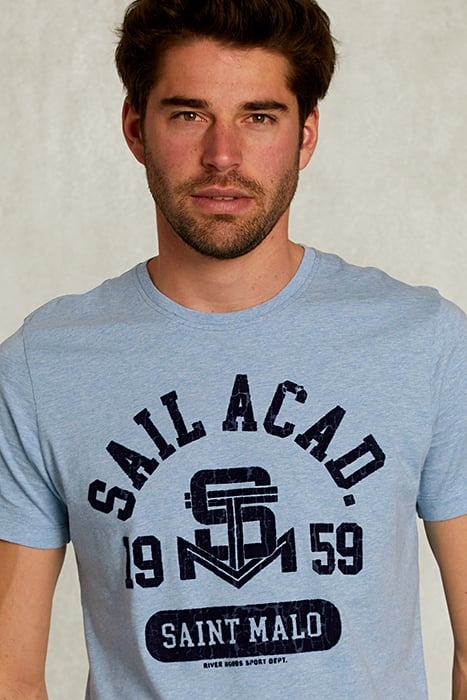 NORMAL FIT BASIC T-SHIRT DARK VICTORIA MIX BLUE 4