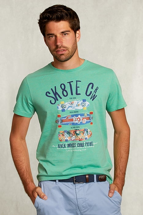 NORMAL FIT BASIC T-SHIRT CITRUS MEL GREEN 1