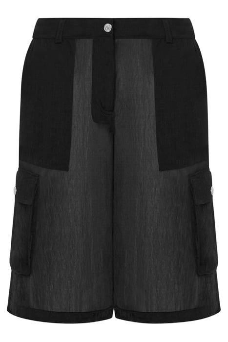 LIGHTWEIGHT NYLON BERMUDA SHORTS BLACK 3