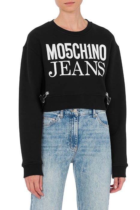 CROPPED SUSPENDERS SWEATSHIRT BLACK 1