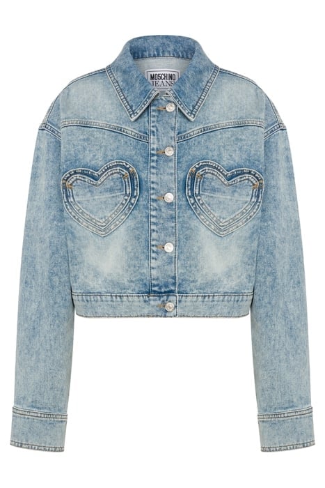 HEART POCKETS STRETCH DENIM JACKET BLUE 3