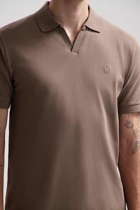 DS_BOWIE V- NECK POLO TIMBER WOLF TIMBER WOLF 4