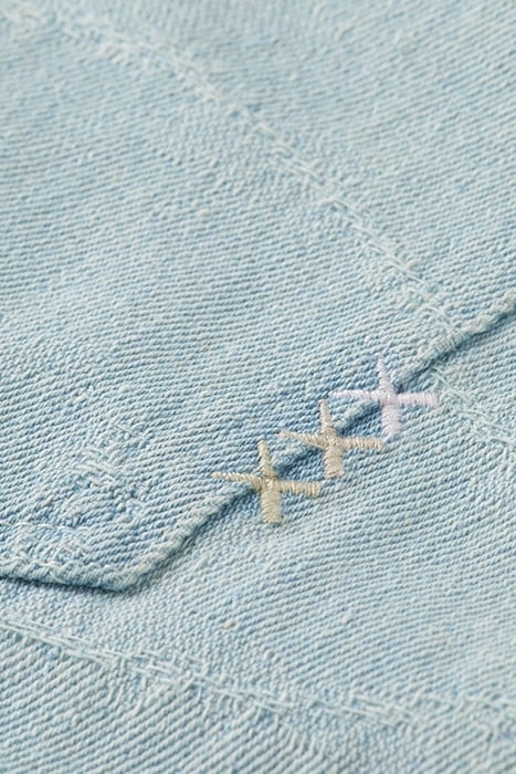 THE RIPPLE AUTHENTIC STRAIGHT JEANS — INDIGO WAVE JACQUARD I 8