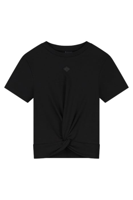 KNOT RIB T-SHIRT BLACK 2