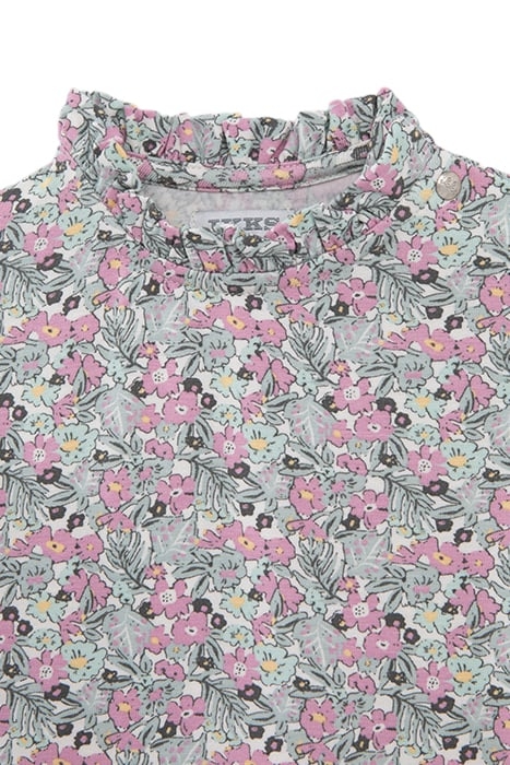 BABY GIRLS’ KHAKI T-SHIRT WITH LITTLE FLOWER PRINT 3