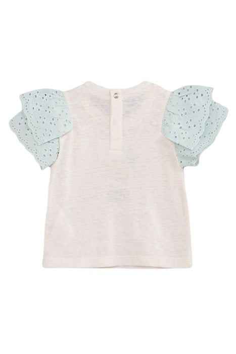 BABY GIRLS’ ECRU T-SHIRT WITH BANANAS AND PALM TREE IMAGE 2